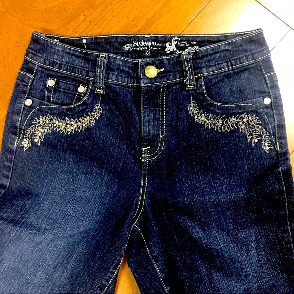 Style &‎ Co Premium Embroidered Boot Cut Jeans